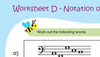 download music theory worksheet D
